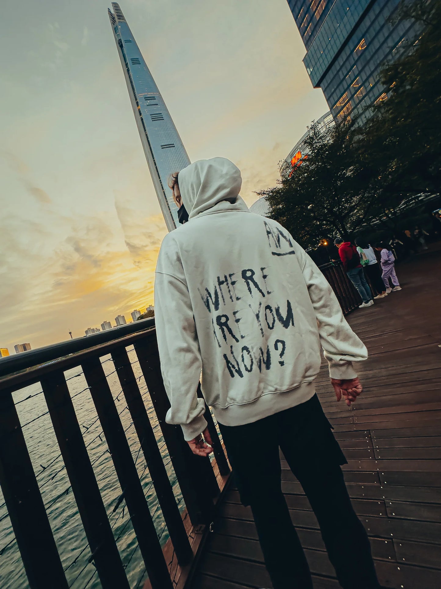 Faded Graffiti Hoodie (Off white)